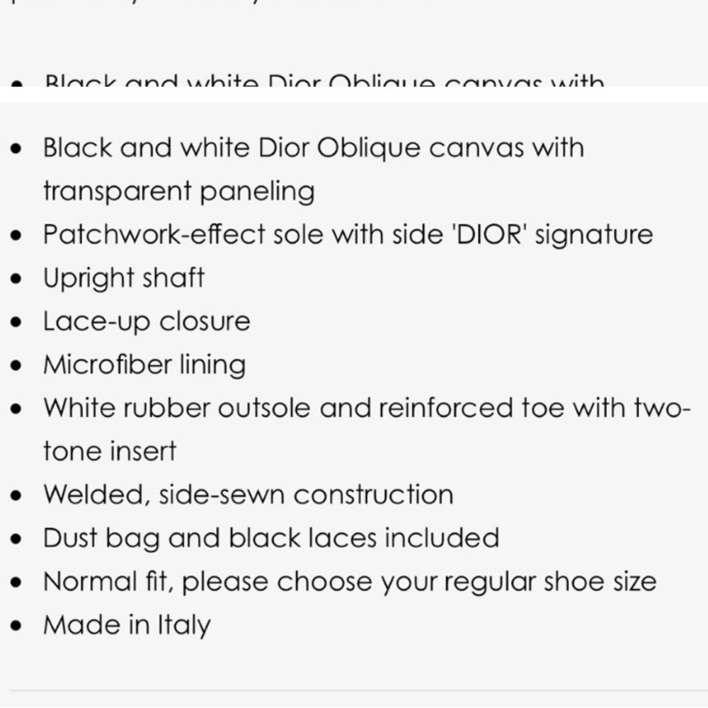 🚨 CHRISTIAN DIOR HIGH TOP SNEAKERS Black and White Dior Oblique Canvas 🚨👟 - Picture 11 of 11